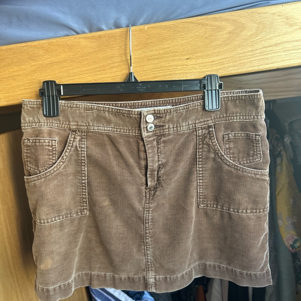 Anchor Blue Brown Corduroy Skirt